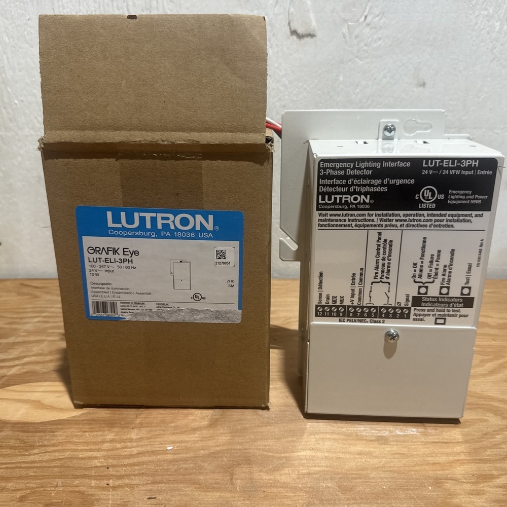 Lutron LUT-ELI-3PH Grafik Eye Emergency Lighting Control 100-347VAC 10W 24VDC